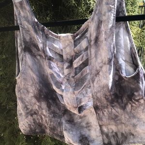 Edgy tie dye crop top